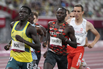Peter Bol pushed hard in the 800 final in Tokyo.