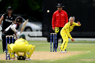 Australia’s bowlers, including Ashleigh Gardner, had a torrid time against the Kiwis.