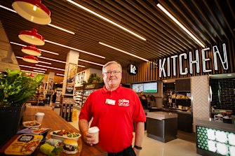 Coles chief executive Steven Cain at the company’s first ‘grocerant’ store in Tooronga.