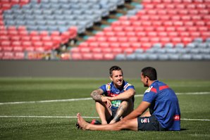 'Junior' takes some time out from training during the NRL finals.