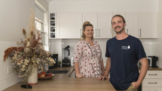 Emily Nowland and Chris Kelly are happier living in their own home.