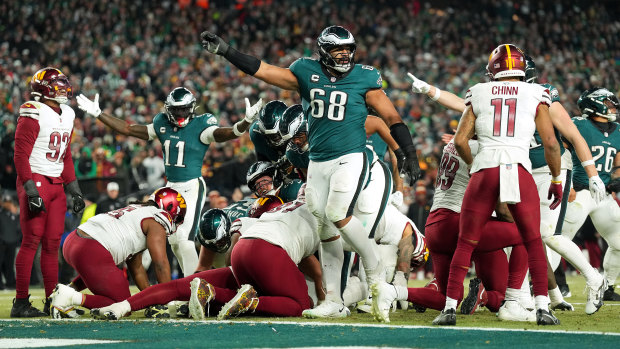 Jordan Mailata (No.68) will be crucial to the Eagles’ plans in the Super Bowl.