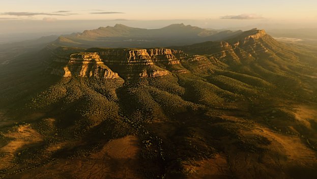 Wilpena Pound is often likened to Uluru in its grandeur.