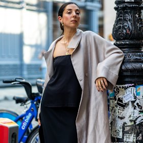 International Woolmark Prize semi-finalist, Jacinta Demetriou in New York.