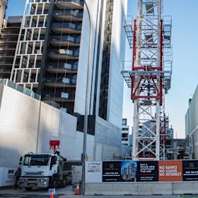 A Merhis apartment project under construction in Parramatta.