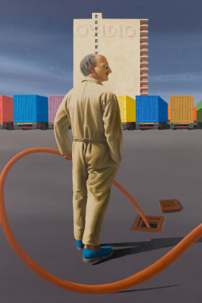 Jeffrey Smart, Portrait of David Malouf, 1980.