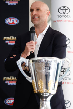 Chris Judd will present the Norm Smith Medal on grand final day.