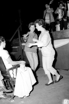 Bill Haley fans dance at a concert at the Sydney Stadium on January 17, 1957.