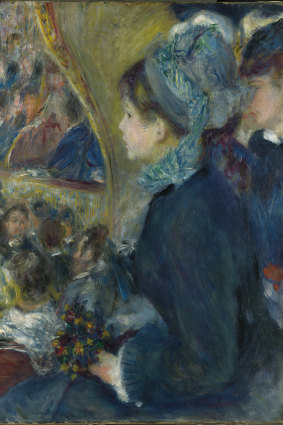 Pierre-Auguste Renoir’s At the Theatre (La Première Sortie), 1876-7.