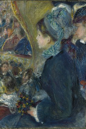 Pierre-Auguste Renoir’s At the Theatre (La Première Sortie), 1876-7.