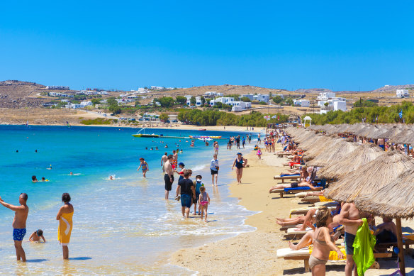 The beach in Mykonos - Greece and Israel have already agreed to allow vaccinated travelers to move between the two countries. 
