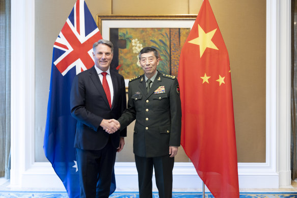 Defence Minister Richard Marles met his Chinese counterpart, Li Shangfu, during the Shangri-La Dialogue in Singapore.
