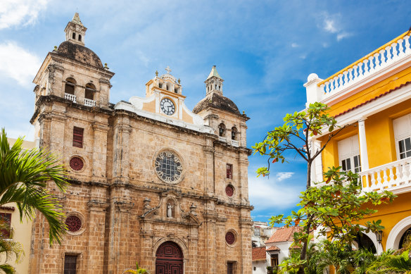 Historic St Peter Claver in Cartagena.