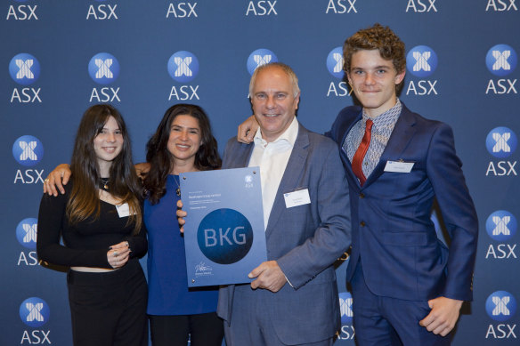 Tony Nash with his wife  Catherine, son Tyler and step-daughter Siena Jefferies. 