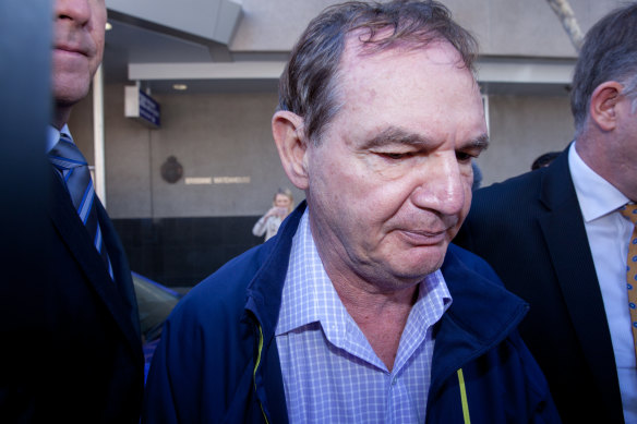 Former Ipswich mayor Paul Pisasale after his arrest in 2017.