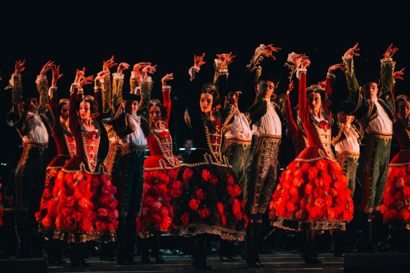 A scene from Don Quixote, performed at Ballet Under the Stars.