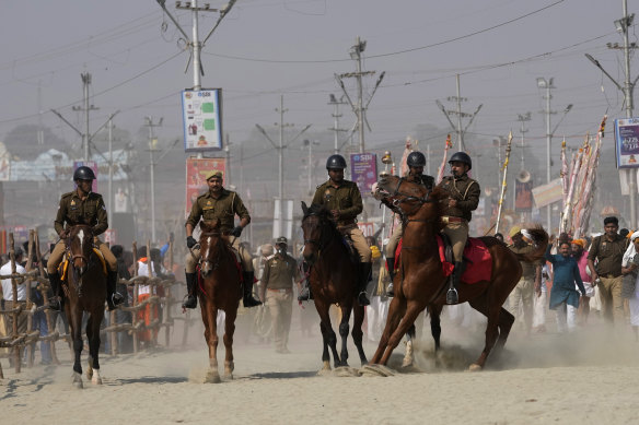 Security was among the many services supersized for this year’s festival.