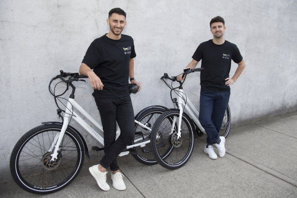 Mina Nada and Michael Johnson point to the lower upfront cost of e-bikes. 