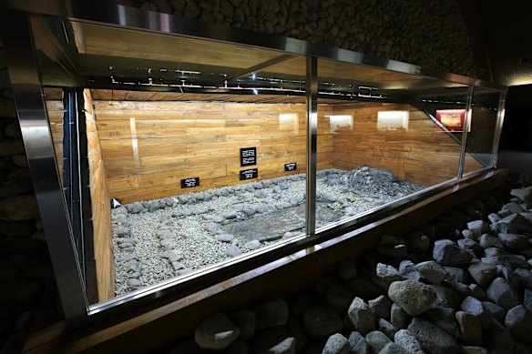 Inside the Cheonmachong tomb.