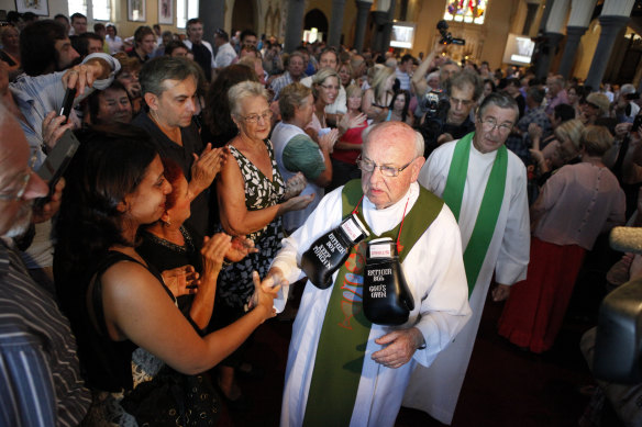 Maguire’s final mass at Sts Peter and Paul’s in 2012. 