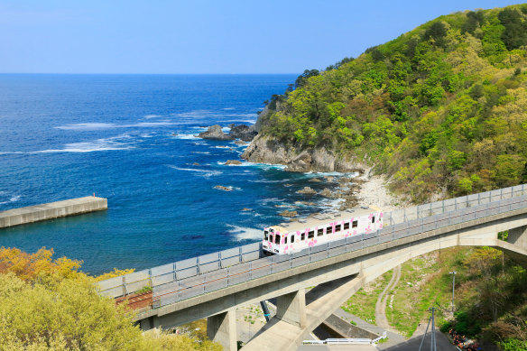 Sanriku Railway skirts the Iwate Prefecture’s scenic coastline.