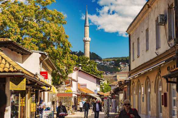 The old town of Sarajevo has craft shops, unique artefacts, intriguing food and enduring coffeehouses.