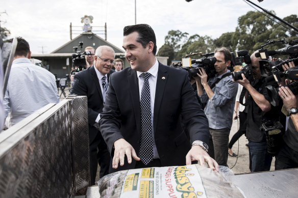 Liberal MP for Deakin Michael Sukkar campaigning with Prime Minister Scott Morrison at the last election.