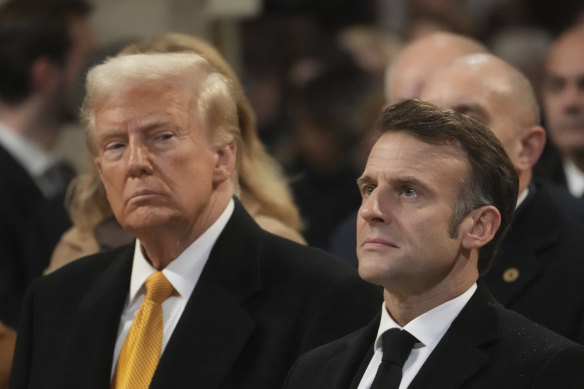 President-elect Donald Trump in France at the re-opening of Notre Dame.