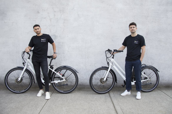 Mina Nada and Michael Johnson are the co-founders of Bolt Bikes. 