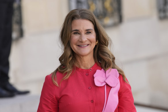 Melinda Gates leaving the Elysee Palace in June 2023. Gates has announced she will step down as co-chair of the Bill & Melinda Gates Foundation.