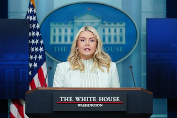 White House press secretary Karoline Leavitt on Wednesday afternoon, Washington time.