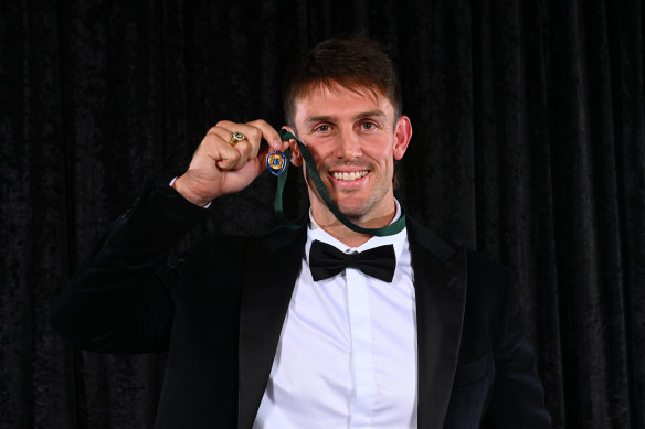 Marsh with the Allan Border Medal in January.