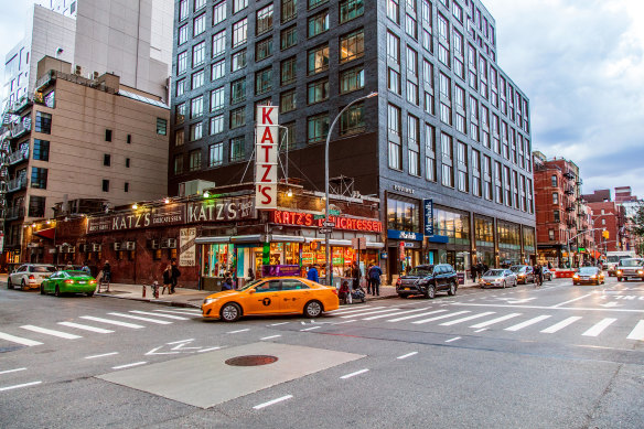 Katz’s Delicatessen, a New York institution since 1888.