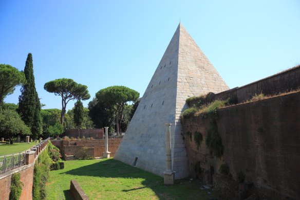 The pyramid of Cestius.  