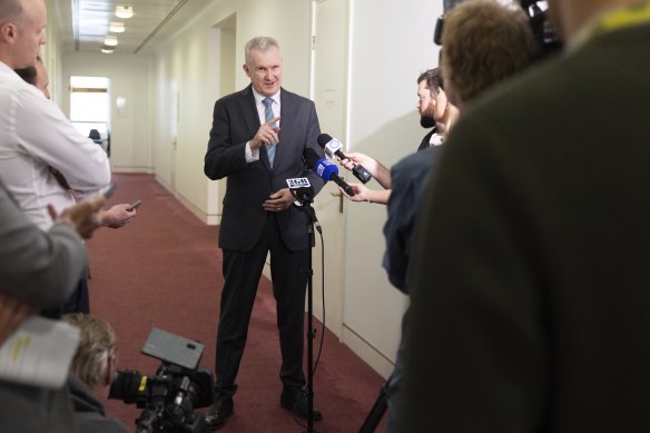 Minister for Employment and Workplace Relations Tony Burke at Parliament House.