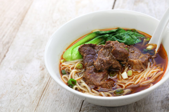 Beef noodle soup, Taiwan.