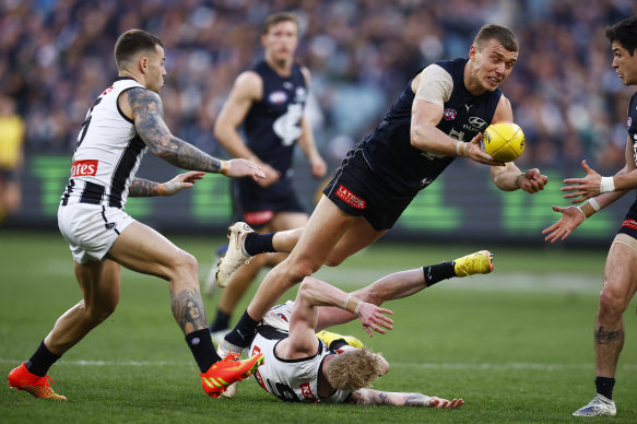 Patrick Cripps was on fire against Collingwood.