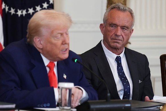 Il presidente Trump e Robert F. Kennedy all'evento Make America Healthy Again a maggio.