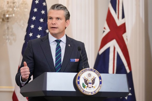 War Secretary Pete Hegseth welcomed the imminent delivery of another $US1 billion cheque from Australia for submarine building.