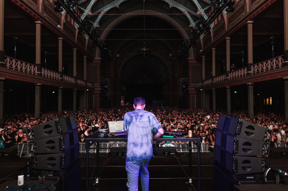 The inaugural Now or Never festival featured contemporary music performances staged in the Royal Exhibition Building for the first time in more than 20 years.