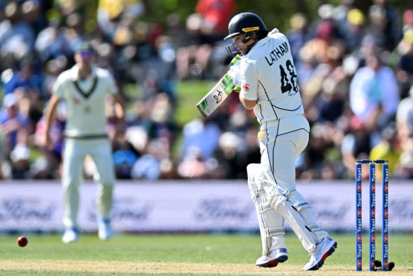 Tom Latham has made his highest score against Australia