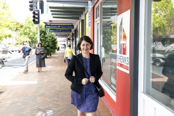 Former NSW premier Gladys Berejiklian outside her Northbridge office last week.