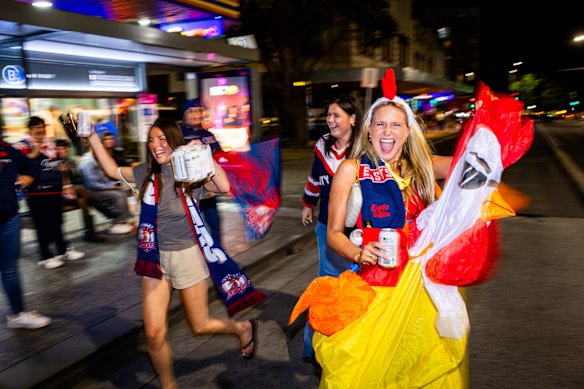 Revellers in Sydney’s Eastern Suburbs.