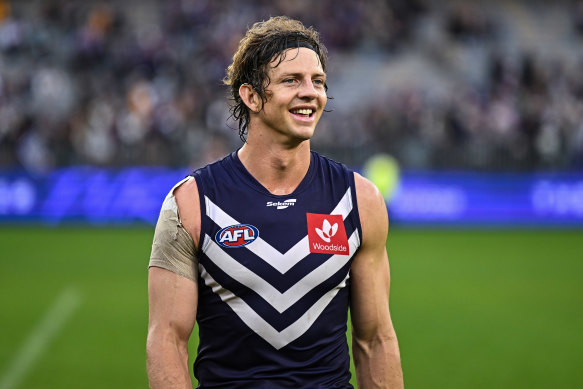 Fremantle’s Nat Fyfe will return as a tactical sub this weekend.