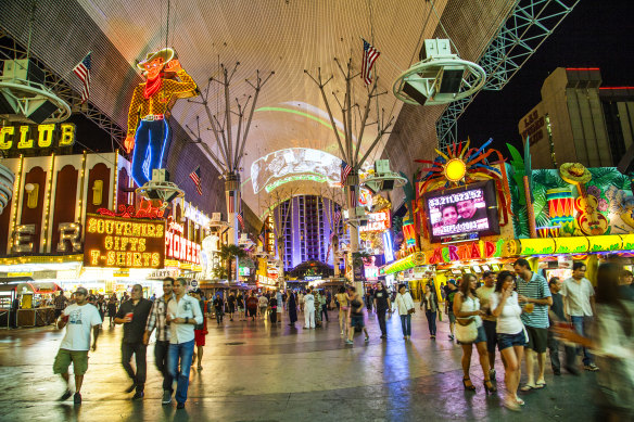 Fremont Street’s five-block stretch is the historic heart of the city.