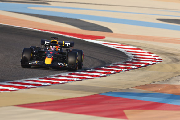Max Verstappen was fastest in testing on Saturday.