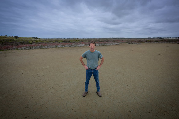 Greater Torquay Alliance secretary Darren Noyes-Brown at the wetlands. 