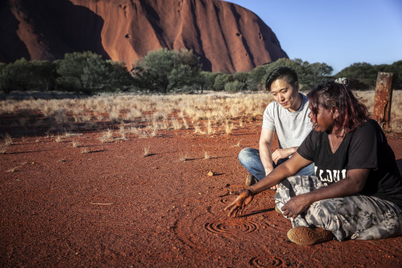 On the ground with Maruku Arts, Uluru Kata Tjuta National Park, NT.