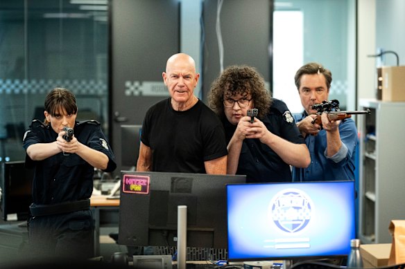 Gary Sweet (second from left) is a veteran of Australian cop dramas.