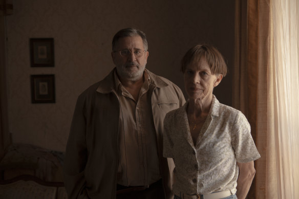 Anthony LaPaglia and Judy Davis as the shooter’s parents in Nitram.